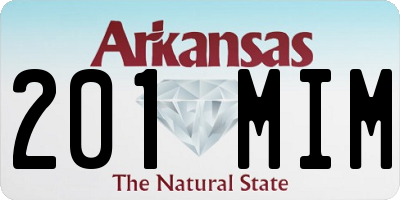 AR license plate 201MIM
