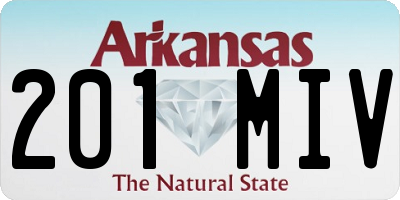 AR license plate 201MIV