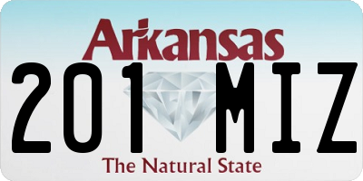 AR license plate 201MIZ