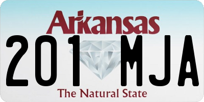 AR license plate 201MJA