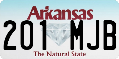AR license plate 201MJB