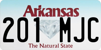 AR license plate 201MJC