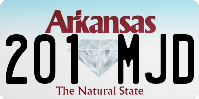 AR license plate 201MJD
