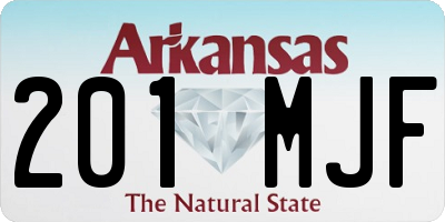 AR license plate 201MJF