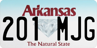 AR license plate 201MJG