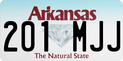 AR license plate 201MJJ