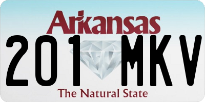 AR license plate 201MKV