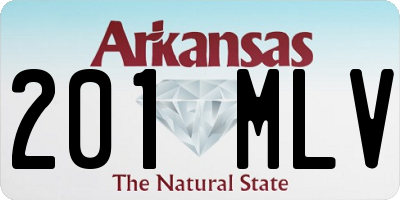 AR license plate 201MLV