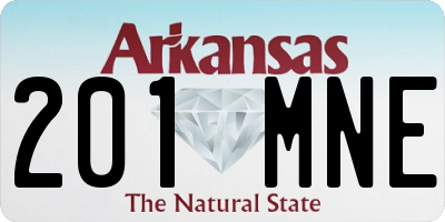 AR license plate 201MNE