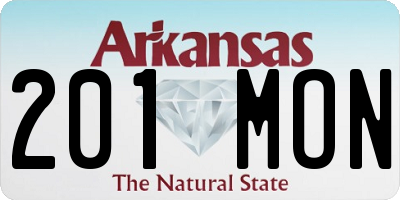 AR license plate 201MON