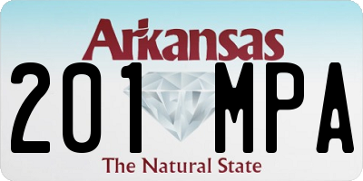AR license plate 201MPA