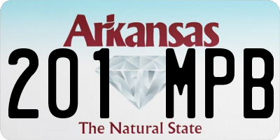 AR license plate 201MPB