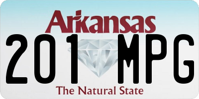 AR license plate 201MPG