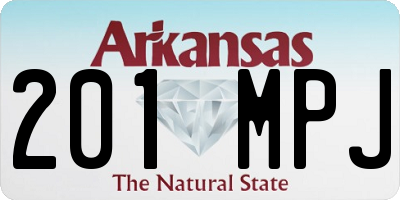 AR license plate 201MPJ