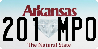 AR license plate 201MPO