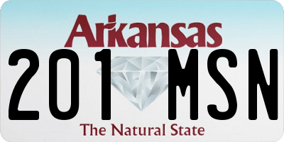 AR license plate 201MSN