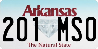 AR license plate 201MSO