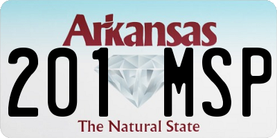AR license plate 201MSP