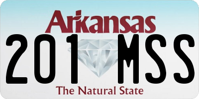 AR license plate 201MSS