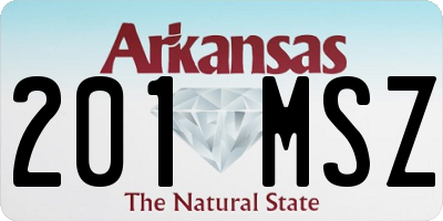 AR license plate 201MSZ