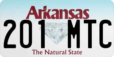 AR license plate 201MTC