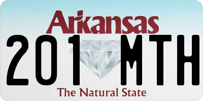 AR license plate 201MTH