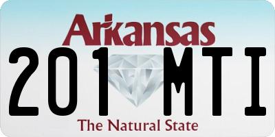 AR license plate 201MTI