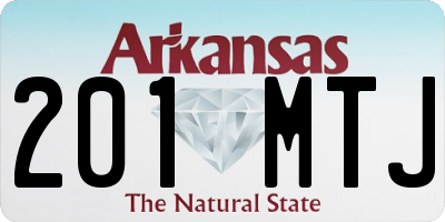 AR license plate 201MTJ