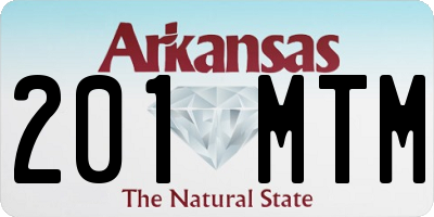 AR license plate 201MTM