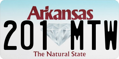 AR license plate 201MTW