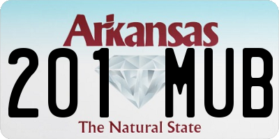 AR license plate 201MUB