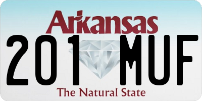 AR license plate 201MUF