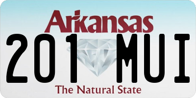 AR license plate 201MUI