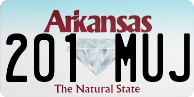 AR license plate 201MUJ