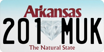 AR license plate 201MUK