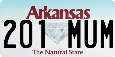 AR license plate 201MUM