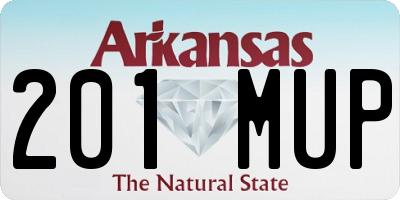 AR license plate 201MUP