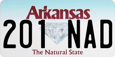 AR license plate 201NAD