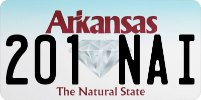 AR license plate 201NAI