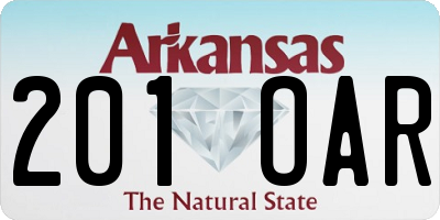 AR license plate 201OAR