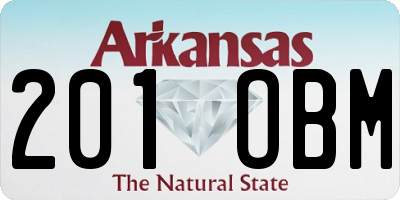 AR license plate 201OBM