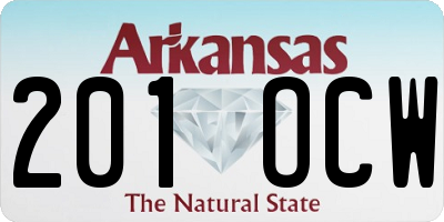 AR license plate 201OCW