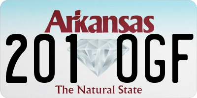 AR license plate 201OGF