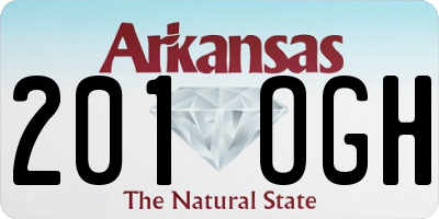 AR license plate 201OGH