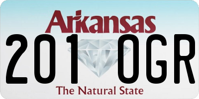 AR license plate 201OGR