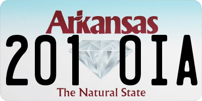 AR license plate 201OIA