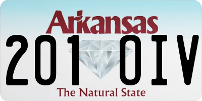 AR license plate 201OIV