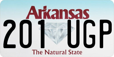 AR license plate 201UGP