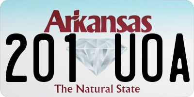 AR license plate 201UOA
