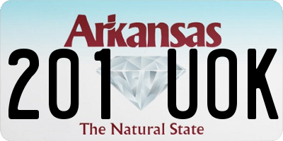 AR license plate 201UOK
